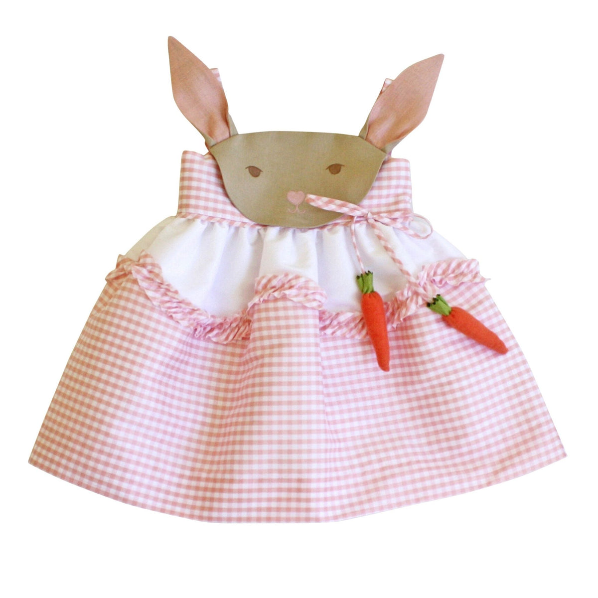 Pink Gingham Bunny Love Dress – Little Goodall