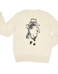 Adult knit sweater with a Paddington bear design