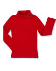 Red turtleneck with a small Paddington Bear embroidery