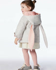 Six Button Bunny Coat in Barely Pink