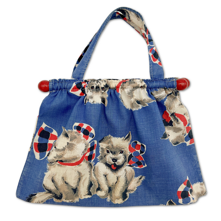 Blue Westie Tiny Tote