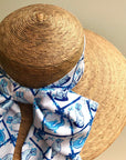 Ladies Wide Brim Cabana Hat in choice of Willa Heart Prints