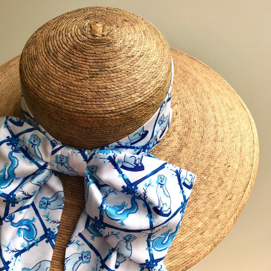 Ladies Wide Brim Cabana Hat in choice of Willa Heart Prints