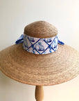 Ladies Wide Brim Cabana Hat in choice of Willa Heart Prints