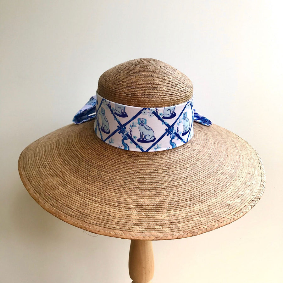 Ladies Wide Brim Cabana Hat in choice of Willa Heart Prints