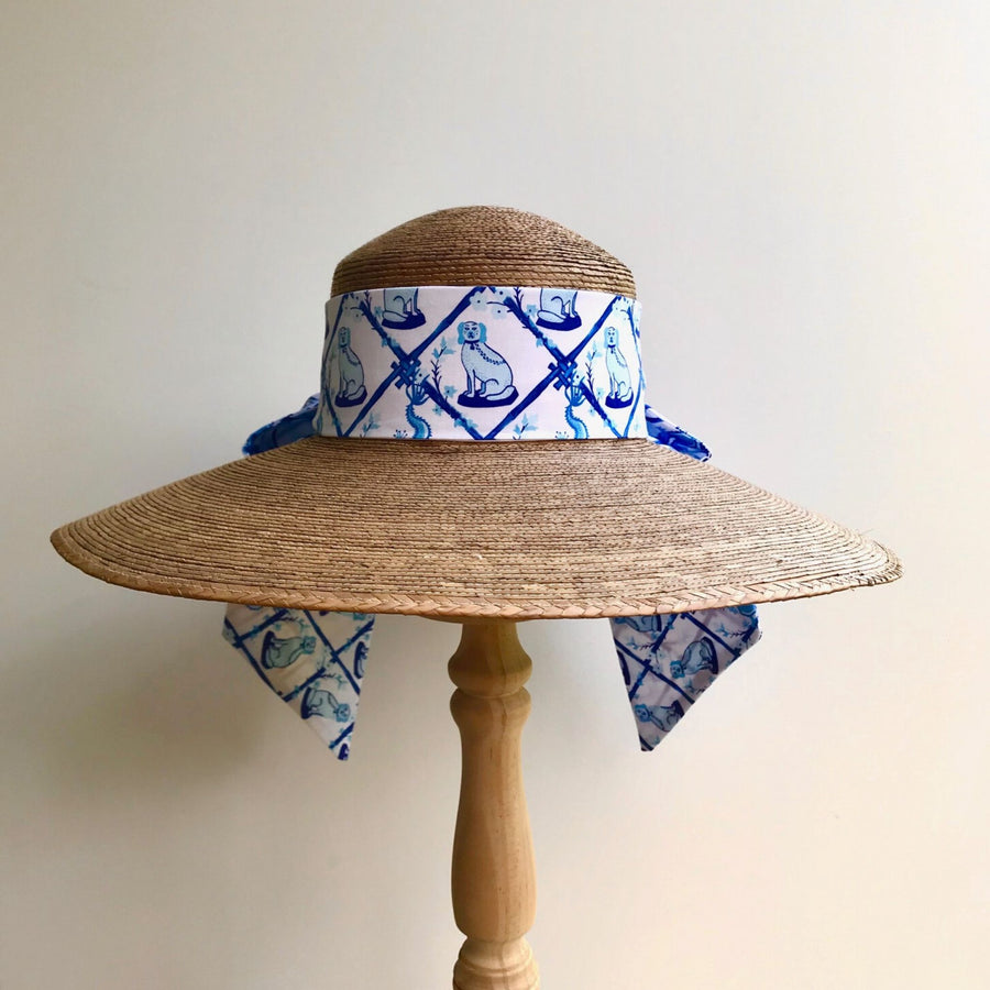 Ladies Wide Brim Cabana Hat in choice of Willa Heart Prints