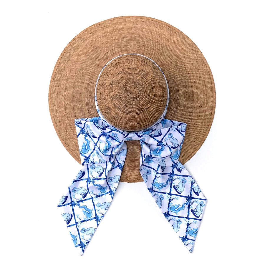 Ladies Wide Brim Cabana Hat in choice of Willa Heart Prints