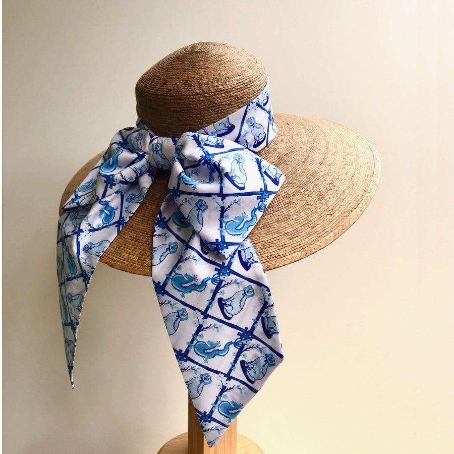 Ladies Wide Brim Cabana Hat in choice of Willa Heart Prints